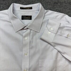 CM Gold Series Continuous Comfort Dress Shirt Mens 20 34/35 Purple Stripe